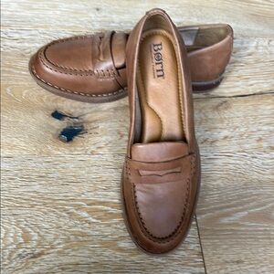 Born Brown Leather Loafers